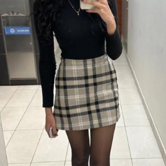 Wilfred Wool Blend Plaid Skirt - Picture 2 of 6